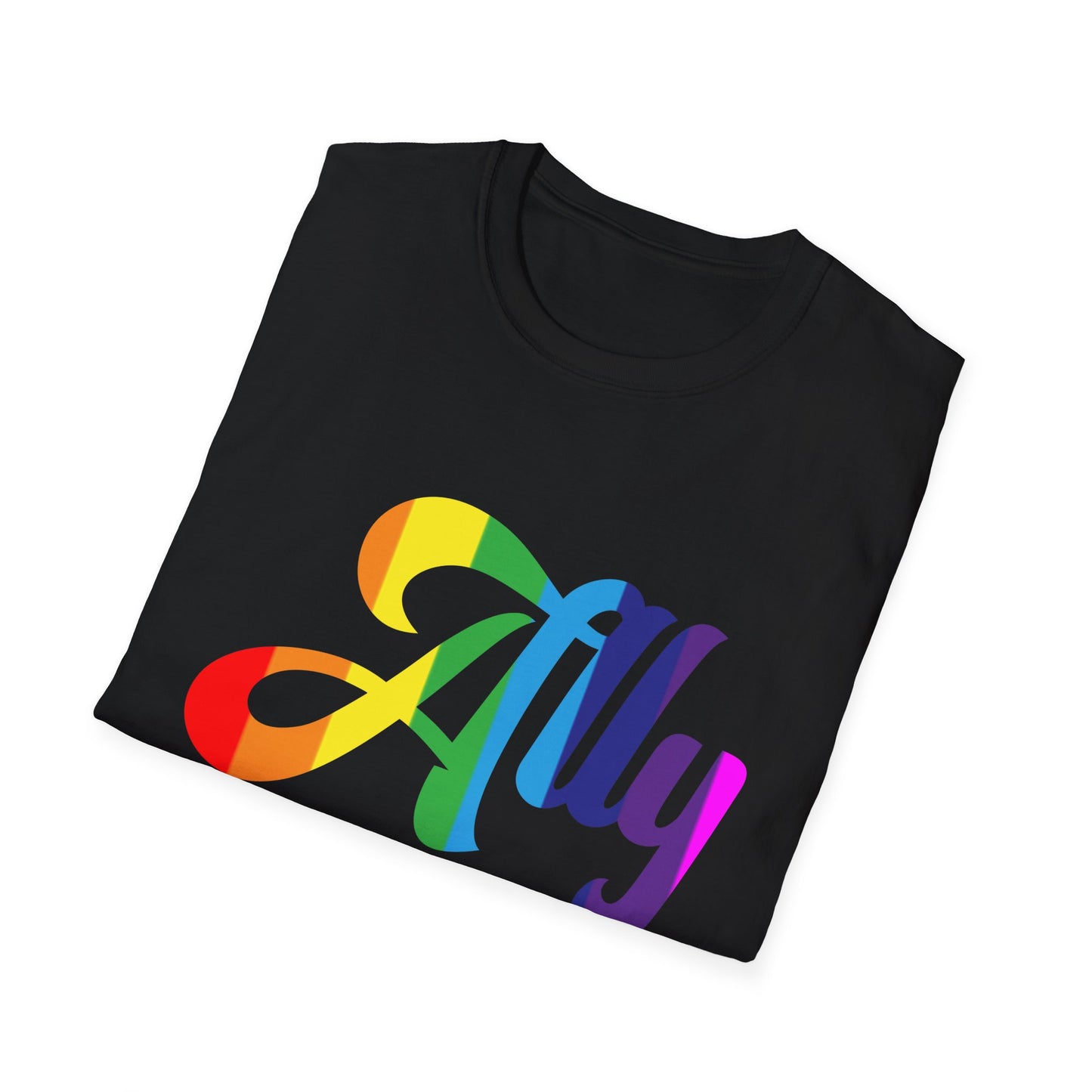 Pride Ally T-Shirt, Unisex Tee for LGBTQ+ Support, Softstyle Shirt for Everyday Wear, Gift for Allies