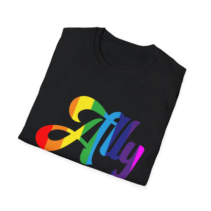 Pride Ally T-Shirt, Unisex Tee for LGBTQ+ Support, Softstyle Shirt for Everyday Wear, Gift for Allies
