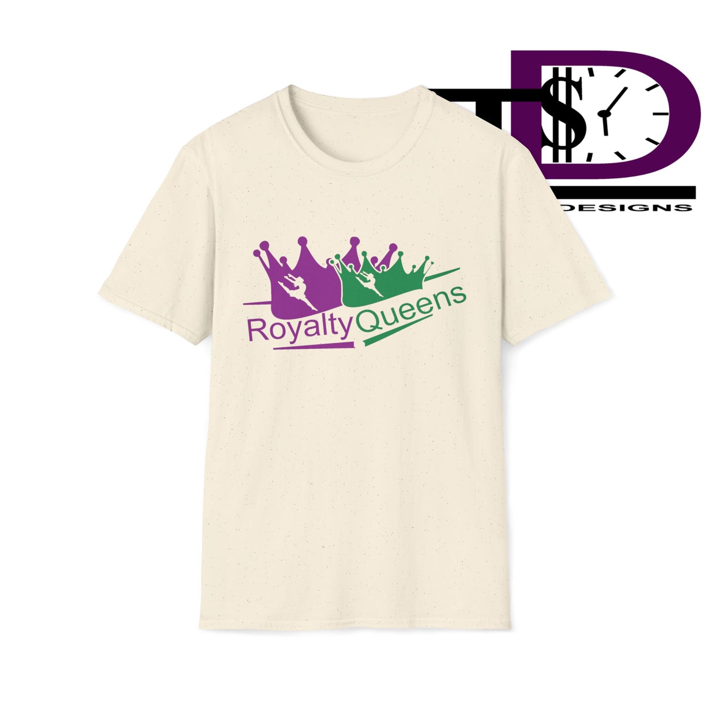 Royalty Queens T-Shirt, Unisex Softstyle Tee for Celebrations, Birthday Gifts, Empowerment Wear, Casual Fashion, Crown Design