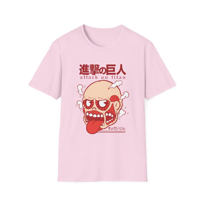 Anime-Inspired Unisex Softstyle T-Shirt, Perfect for Casual Wear, Gift for Anime Fans, Attack on Titan Tee, Streetwear Fashion, Cosplay Top