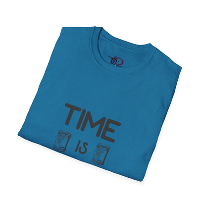 Inspirational Unisex Softstyle T-Shirt - "Time is Money" Statement Tee for Financial Motivators