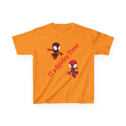 Kids Spidey Time Tee - Fun Cotton Shirt for Superhero Lovers, Birthday Gift, Marvel Fans, Casual Wear, Kids' Party