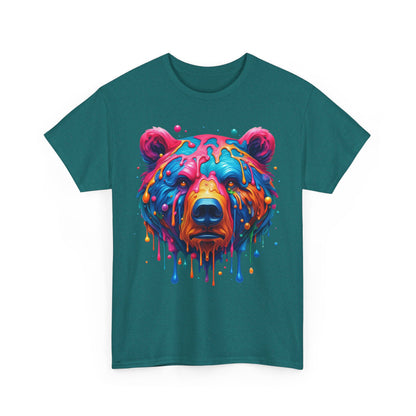 Colorful Bear Unisex Heavy Cotton Tee - Vibrant Art T-Shirt