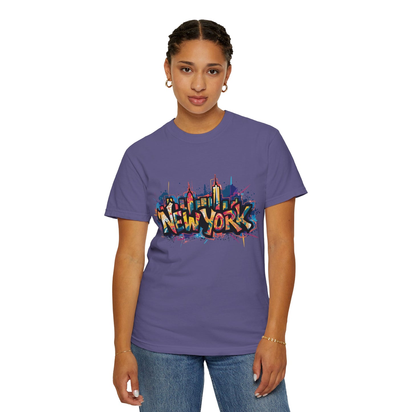 Colorful New York Graffiti T-Shirt, Streetwear Tee, City Vibe Shirt, Travel Souvenir Gift, Urban Fashion, Summer Outfit