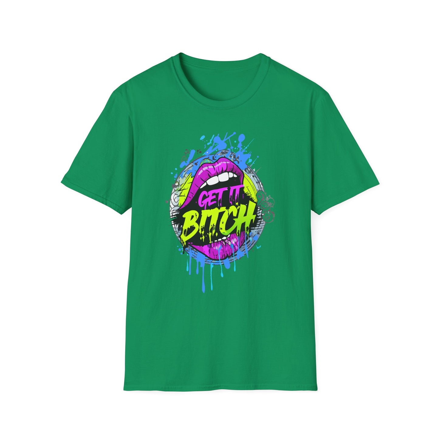 Colorful Graphic Tee for Fun Spirits | Get It Bitch Design, Unisex T-Shirt, Gift for Friends, Casual Wear, Party Shirt