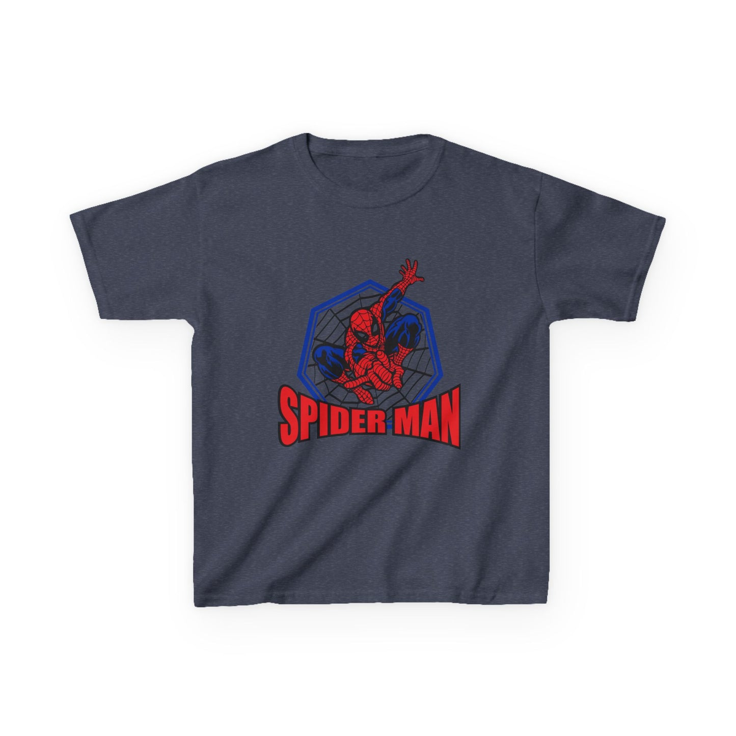 Kids Spider-Man Heavy Cotton Tee, Superhero Shirt, Marvel Tee for Boys, Birthday Gift, Comic-themed Apparel, Playwear