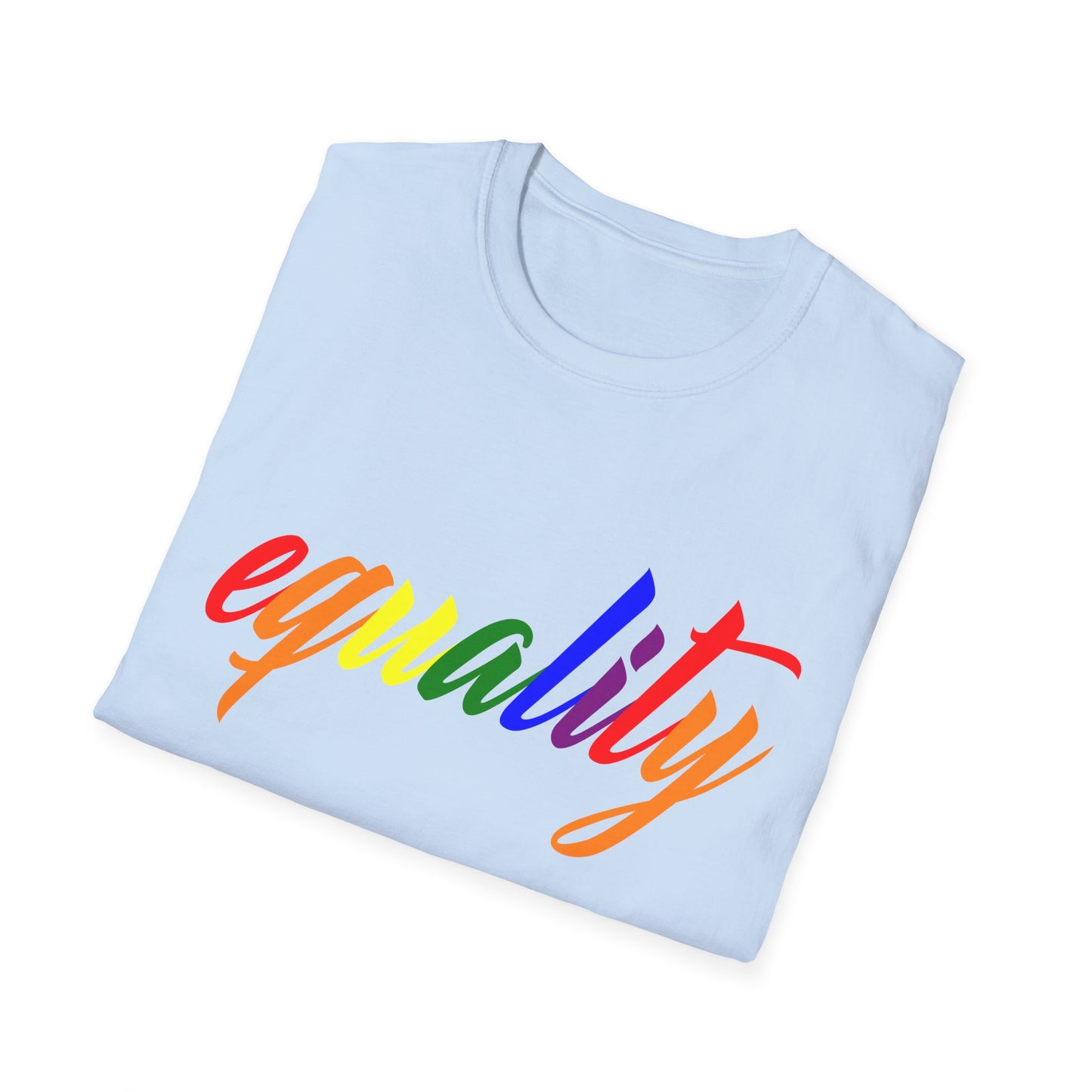 Unisex Equality T-Shirt, Softstyle Graphic Tee, LGBTQ+ Pride Apparel, Inclusive Fashion, Gift for Activists, Casual Wear
