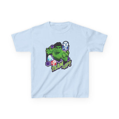 Hulk Team Up Kids Tee, Superhero Shirt, Fun Cotton Tee, Birthday Gift, Team Up T-Shirt, Kids Party Apparel