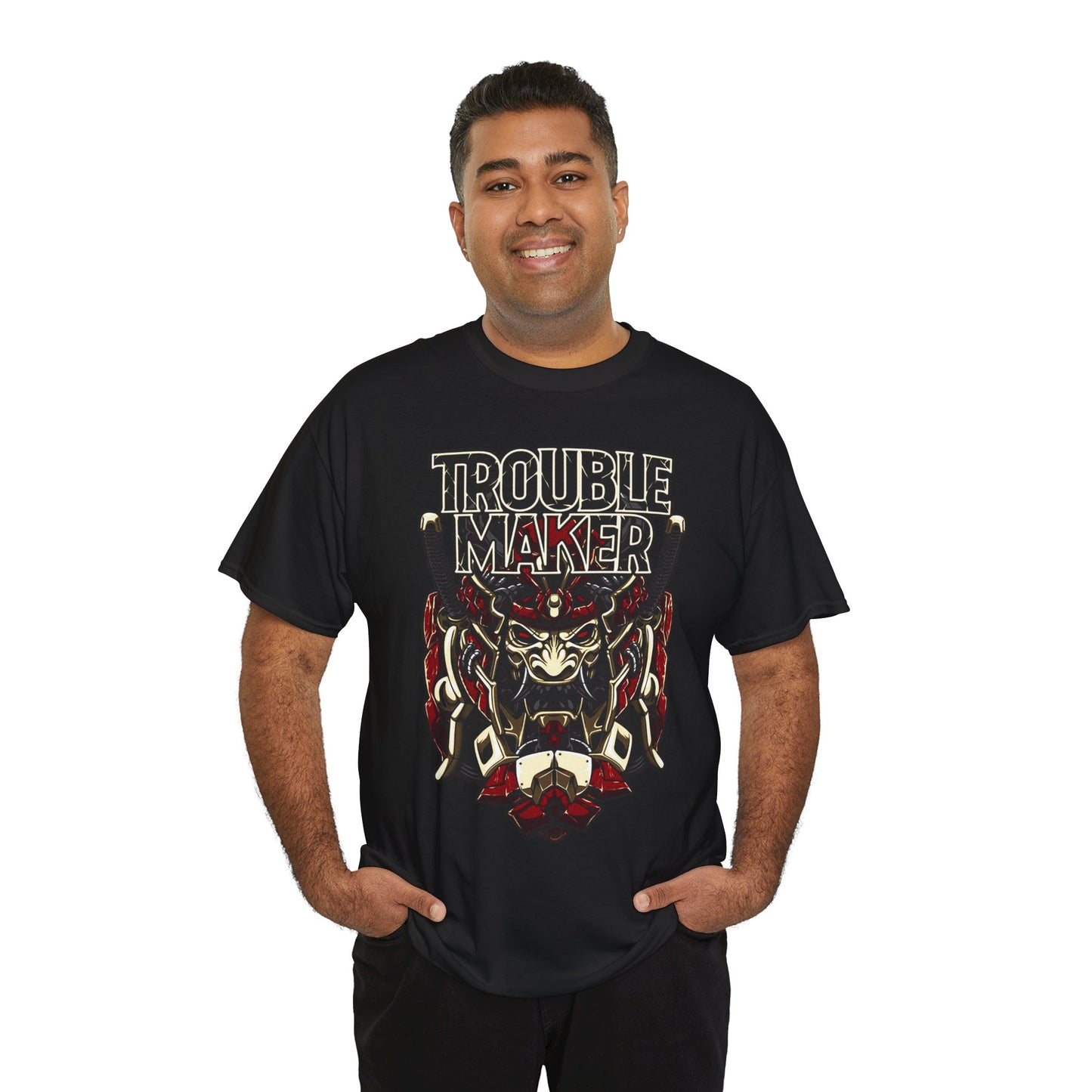 Trouble Maker Graphic Tee - Unisex Heavy Cotton Shirt for Rebels and Mischiefs