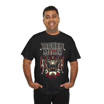 Trouble Maker Graphic Tee - Unisex Heavy Cotton Shirt for Rebels and Mischiefs