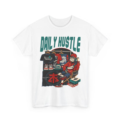 Daily Hustle Unisex Heavy Cotton Tee - Urban Streetwear for Creatives