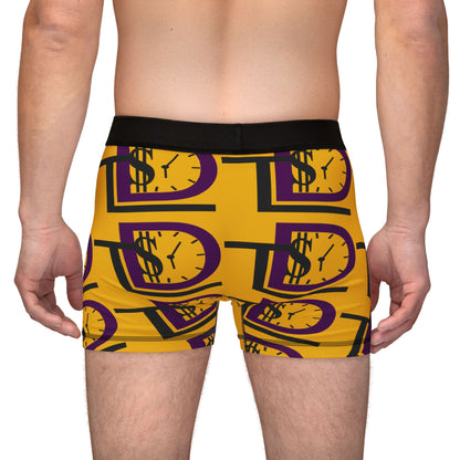 Stylish Men's Boxers with Clock and Dollar Design - Perfect for Everyday Comfort