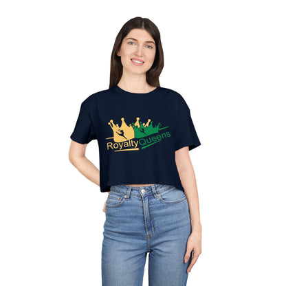 Royalty Queens Women's Crop Tee - Fun Summer Top, Gift for Her, Party Outfit, Festival Fashion, Queen Theme Apparel