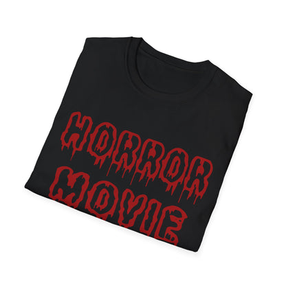 Unisex Horror Movie Addict T-Shirt – Perfect for Halloween, Movie Nights, Gifts for Cinephiles, Casual Wear, Comfortable Style