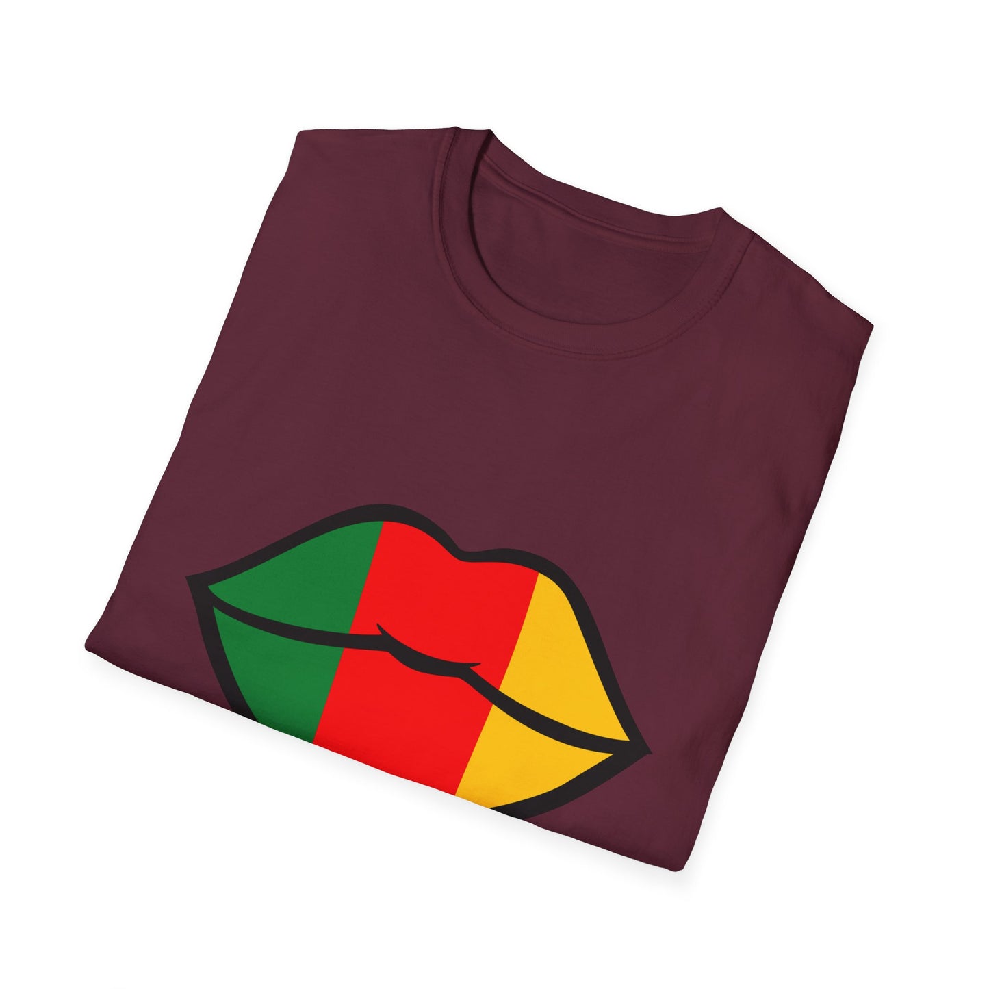 Cameroon Lips Unisex Softstyle T-Shirt, Graphic Tee, Statement Shirt, Cultural Pride Apparel, Casual Wear, Gift Idea