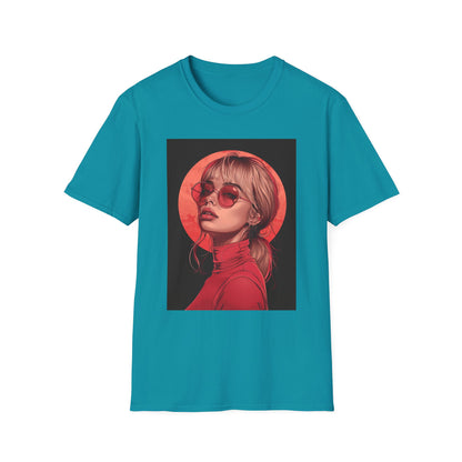 Retro Chic Graphic T-Shirt with Stylish Artwork