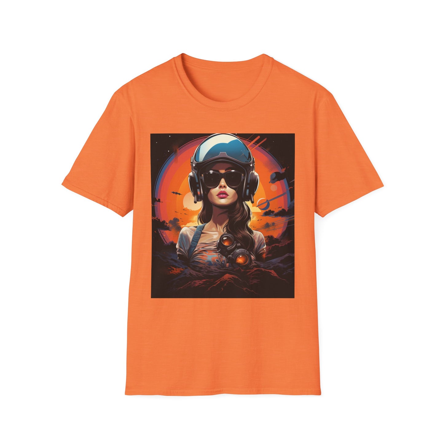 Cosmic Adventure Unisex Softstyle T-Shirt - Retro Space Graphic Tee