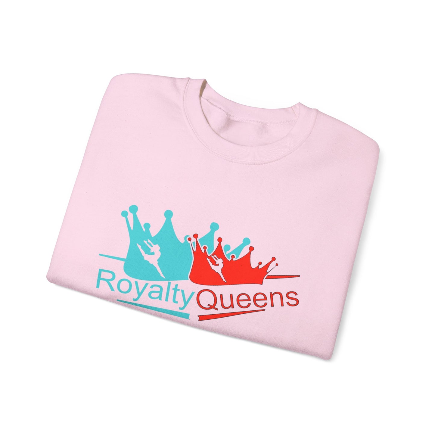 Crewneck Sweatshirt - "Royalty Queens" Colorful Crown Graphic