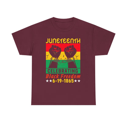 Juneteenth Celebration Tee, Unisex Cotton Shirt, Black Freedom T-Shirt, 6-19-1865 Heritage Top, Summer Festival Apparel, History Shirt