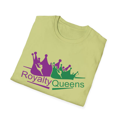 Royalty Queens T-Shirt, Unisex Softstyle Tee for Celebrations, Birthday Gifts, Empowerment Wear, Casual Fashion, Crown Design