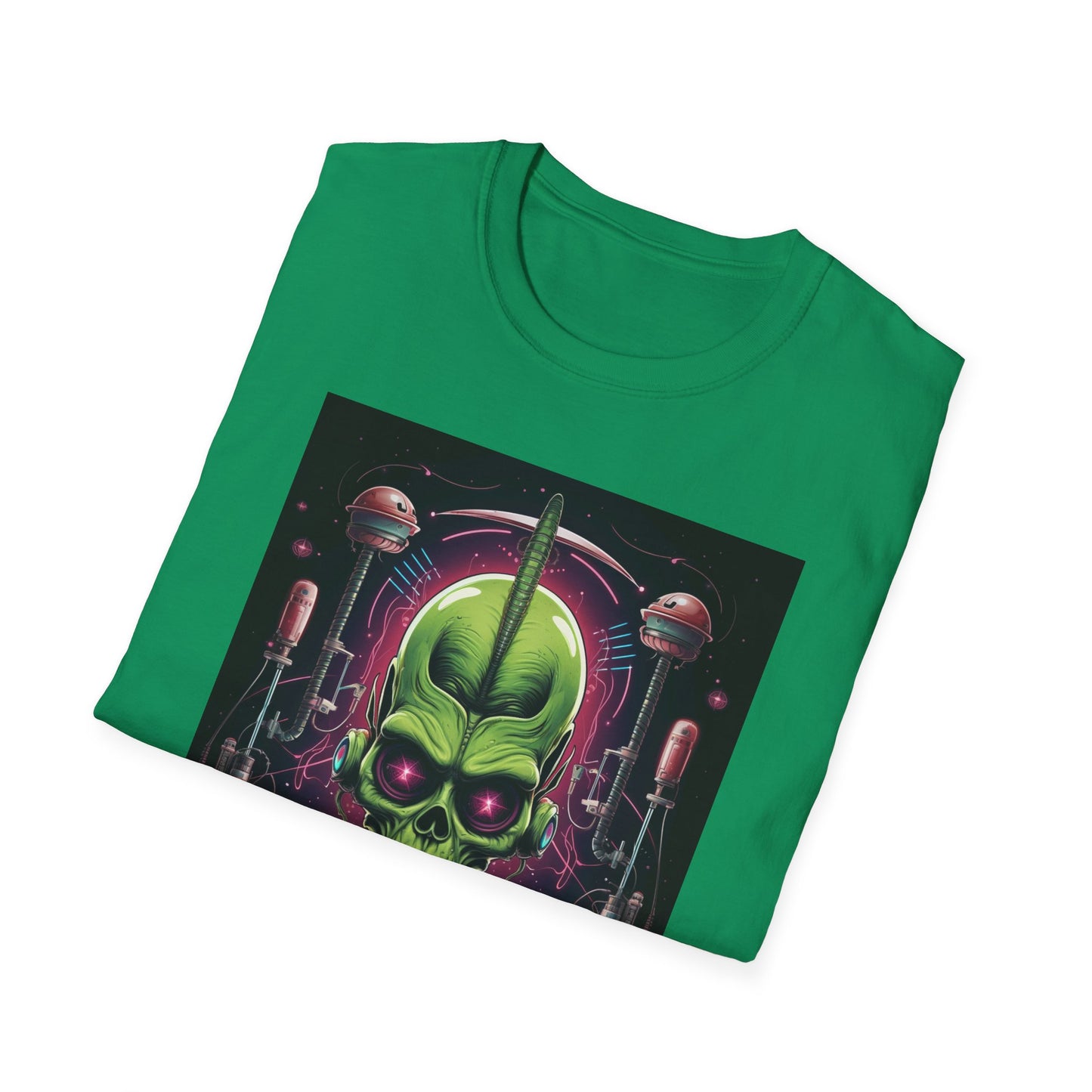 Alien Invader Graphic Unisex Softstyle T-Shirt