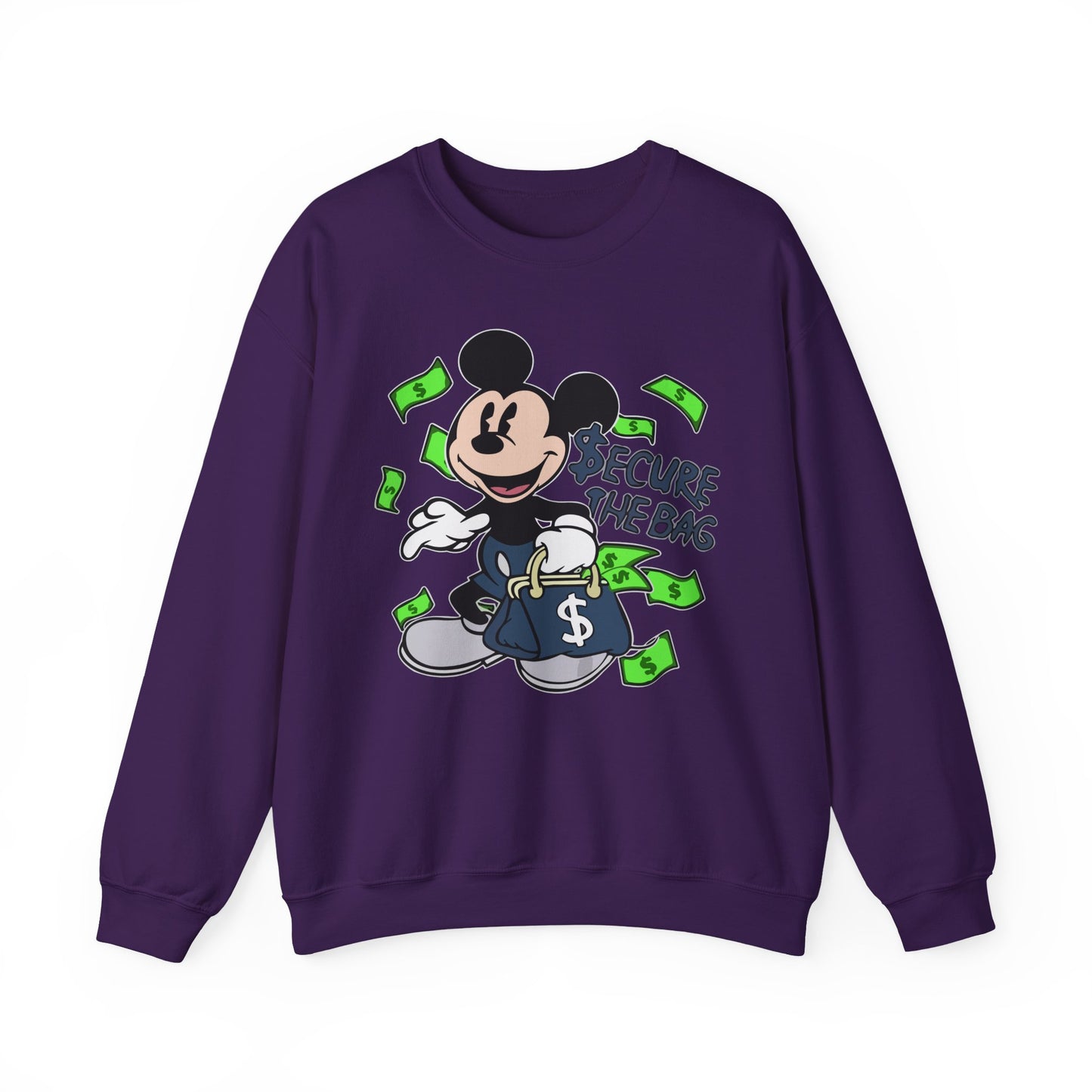 Mickey Mouse Secure the Bag Sweatshirt, Fun Crewneck, Trendy Unisex Apparel, Gift for Disney Lovers, Cozy Streetwear