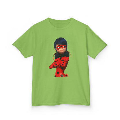 Cool Ladybug Superhero Kids Heavy Cotton Tee | Fun and Playful Design for Young Heroes