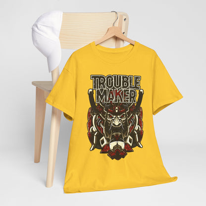 Trouble Maker Graphic Tee - Unisex Heavy Cotton Shirt for Rebels and Mischiefs