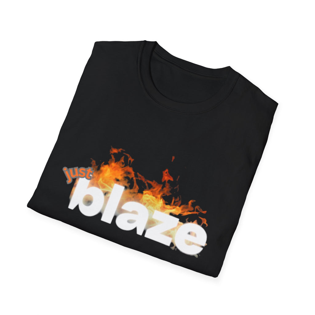 "Blaze" Unisex Softstyle T-Shirt | Fire Graphic Tee | Casual Fire Lover's Shirt, Gift for Friends, Summer Wear, Party Outfit