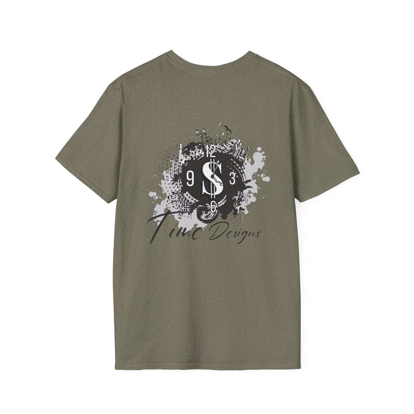 Inspirational Unisex Softstyle T-Shirt - "Time is Money" Statement Tee for Financial Motivators