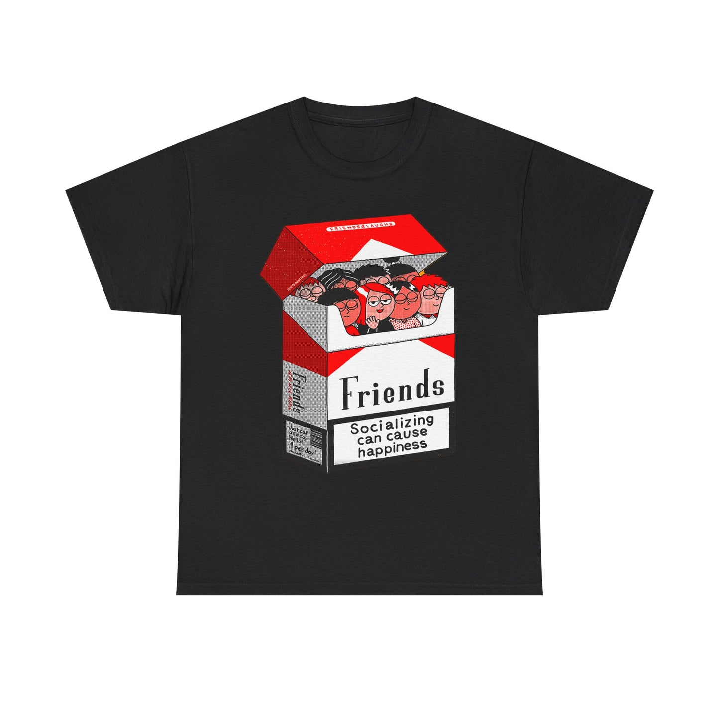 Friends Socializing Unisex Heavy Cotton Tee - Fun Graphic T-Shirt