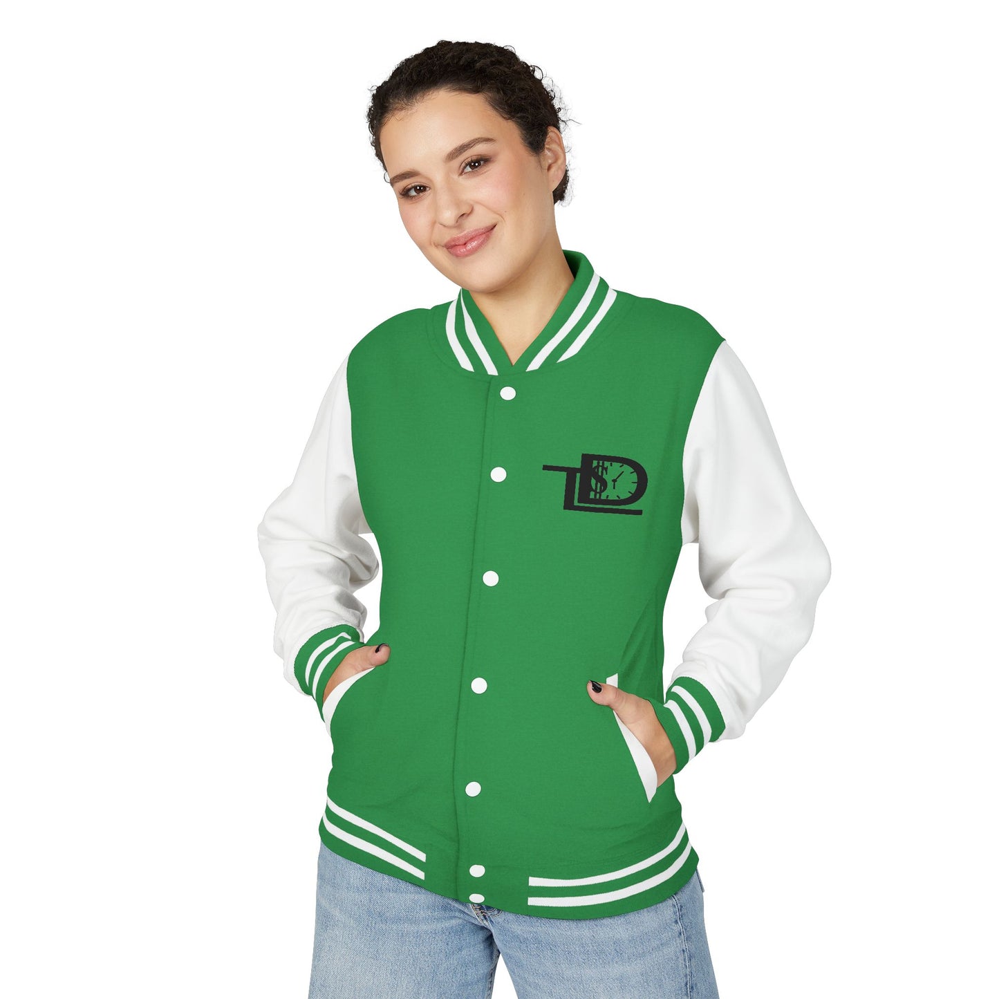 Trendy Unisex Heavyweight Letterman Jacket with Art Design