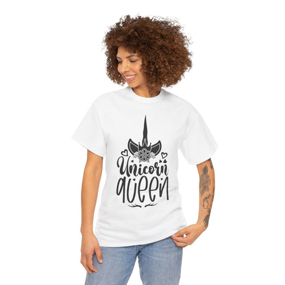 Unicorn Queen Unisex Heavy Cotton Tee - Fun and Playful Graphic T-Shirt for Unicorn Lovers