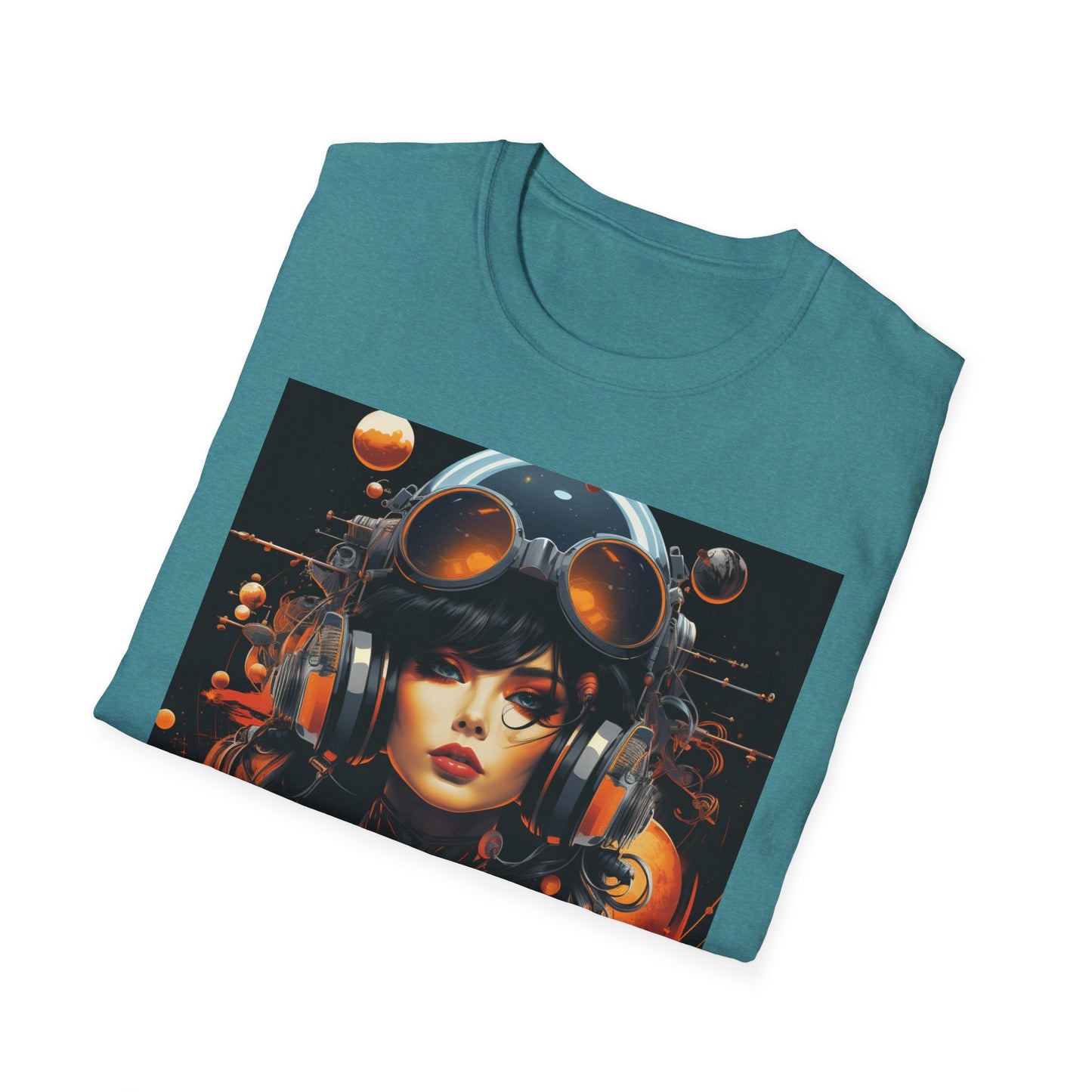 Bold Graphic Unisex T-Shirt - Retro Space Girl Design