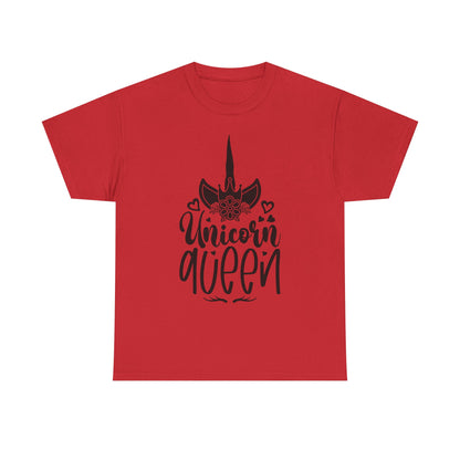 Unicorn Queen Unisex Heavy Cotton Tee - Fun and Playful Graphic T-Shirt for Unicorn Lovers