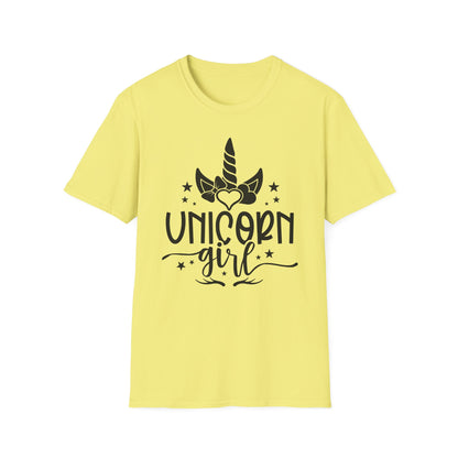 Unicorn Girl Softstyle T-Shirt for Kids & Teens - Cute Fantasy Tee