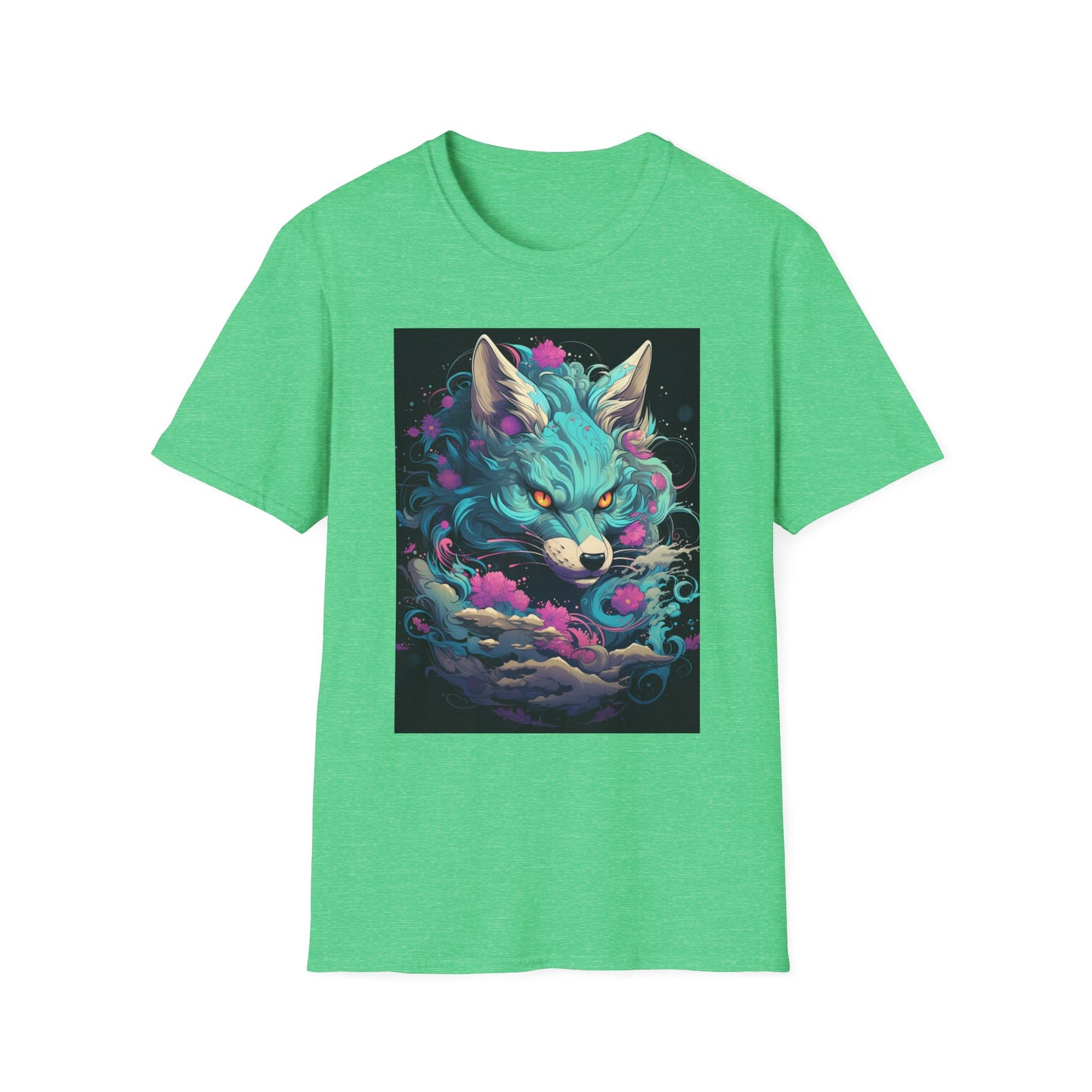 Mystical Wolf T-Shirt | Unisex Softstyle Tee, Fantasy Apparel, Gift for Nature Lovers, Unique Statement Shirt, Casual Fashion