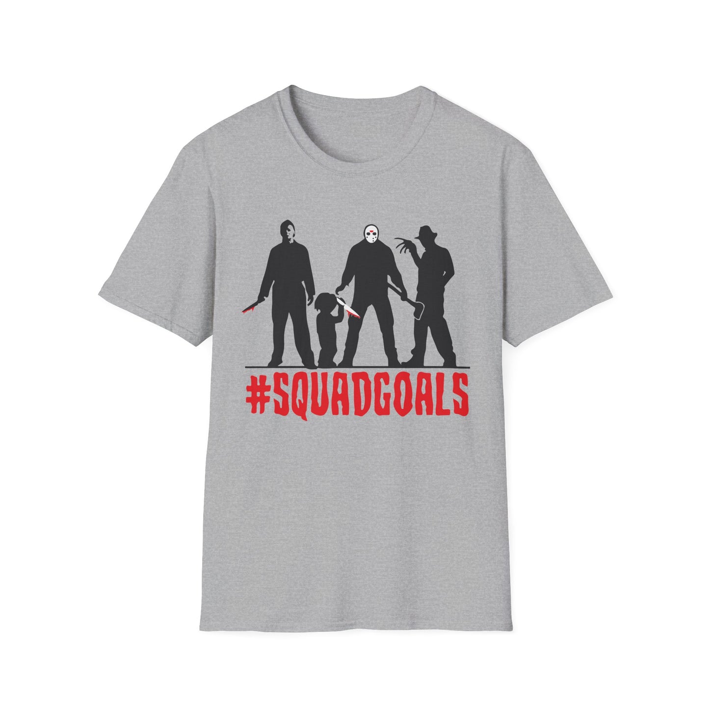 Squad Goals Unisex T-Shirt, Funny Graphic Tee, Group Friend Shirt, Movie Night Outfit, Halloween Costume Top, Gifting for Friends