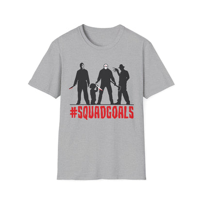 Squad Goals Unisex T-Shirt, Funny Graphic Tee, Group Friend Shirt, Movie Night Outfit, Halloween Costume Top, Gifting for Friends