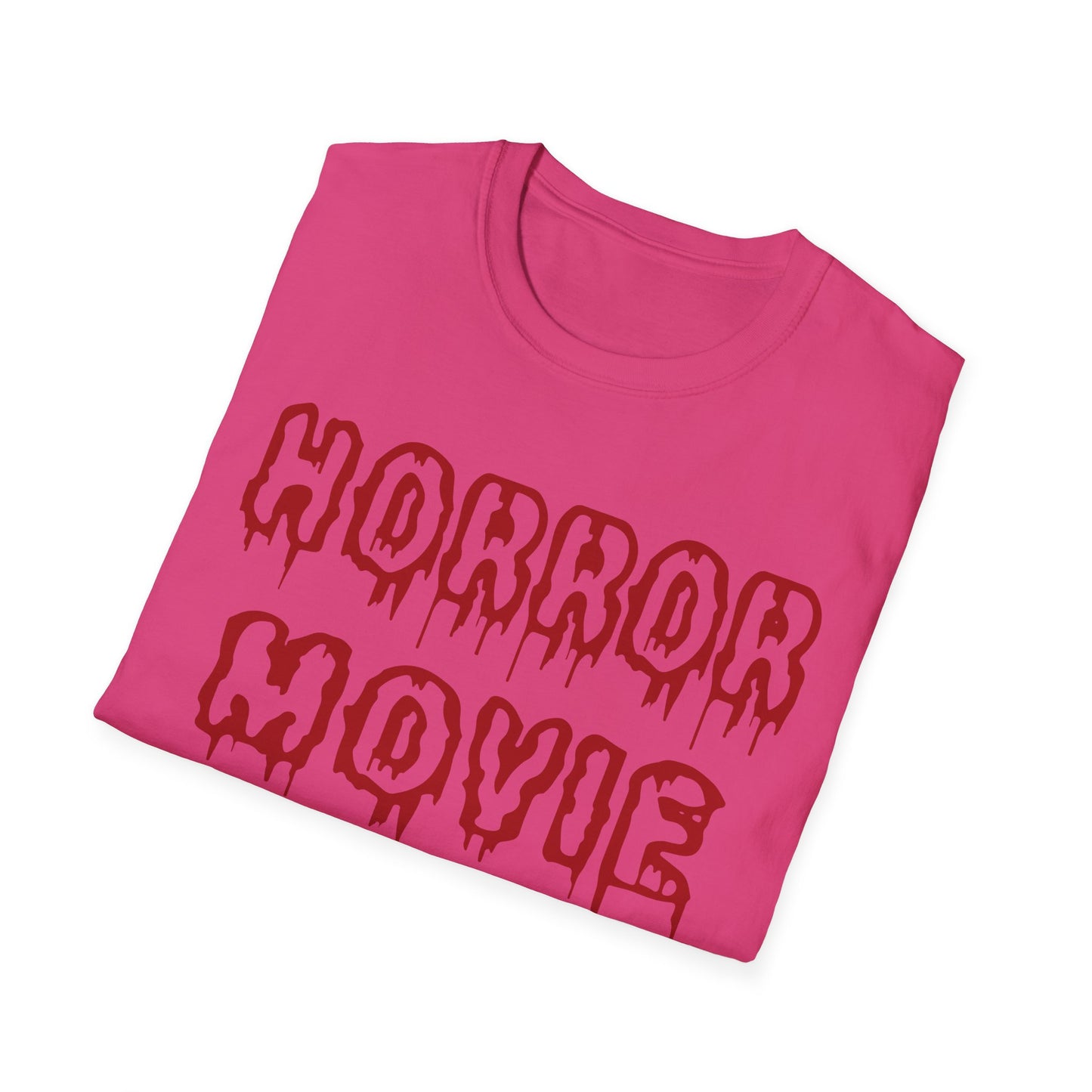 Horror Movie Addict T-Shirt, Unisex Softstyle Tee, Gifts for Film Lovers, Horror Movie Fans, Halloween Apparel, Casual Wear