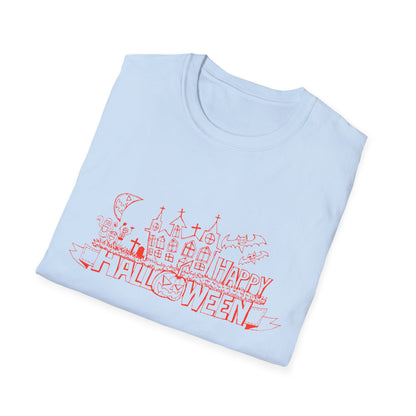 Halloween Graphic Tee, Unisex Softstyle T-Shirt, Spooky Apparel, Holiday Shirt, Fall Fashion, Casual Wear