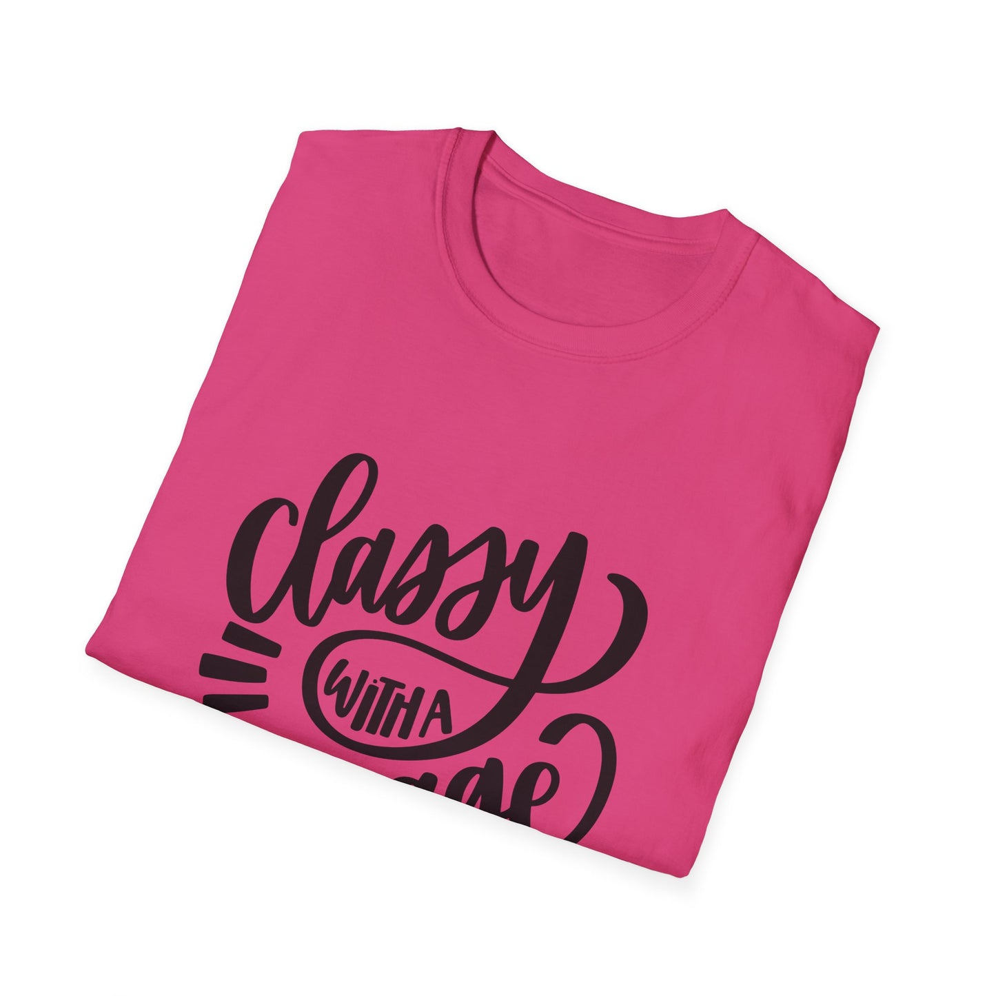 Classy with a Savage Side Unisex Softstyle T-Shirt - Trendy Graphic Tee for Casual Wear