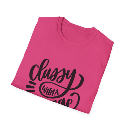 Classy with a Savage Side Unisex Softstyle T-Shirt - Trendy Graphic Tee for Casual Wear