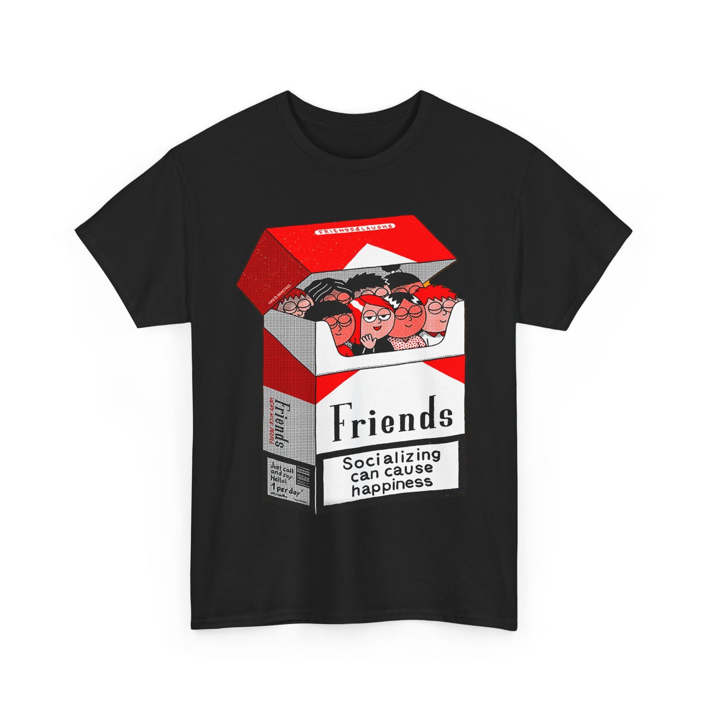 Friends Socializing Unisex Heavy Cotton Tee - Fun Graphic T-Shirt