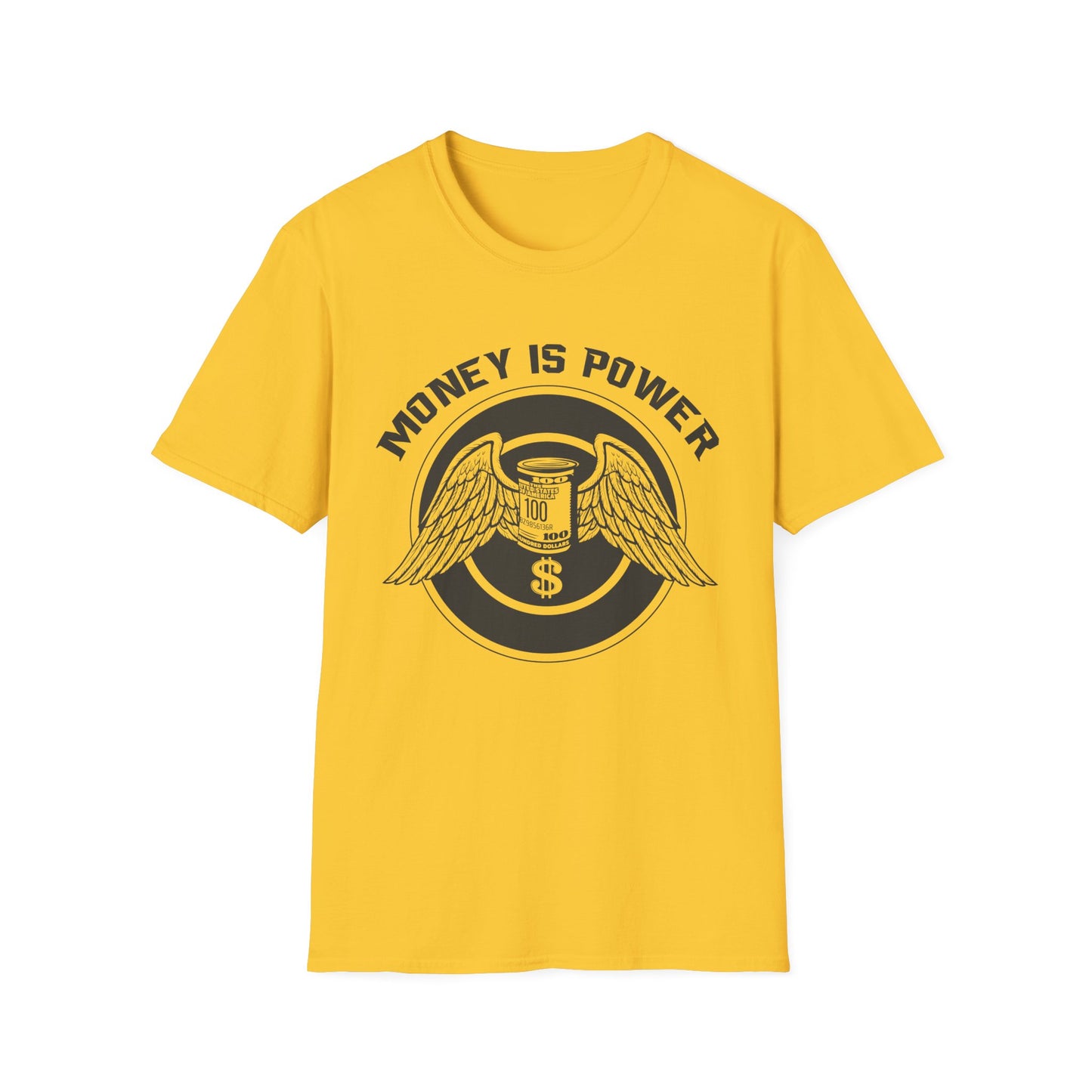 Money is Power Unisex Softstyle T-Shirt - Bold Graphic Tee for Motivated Individuals
