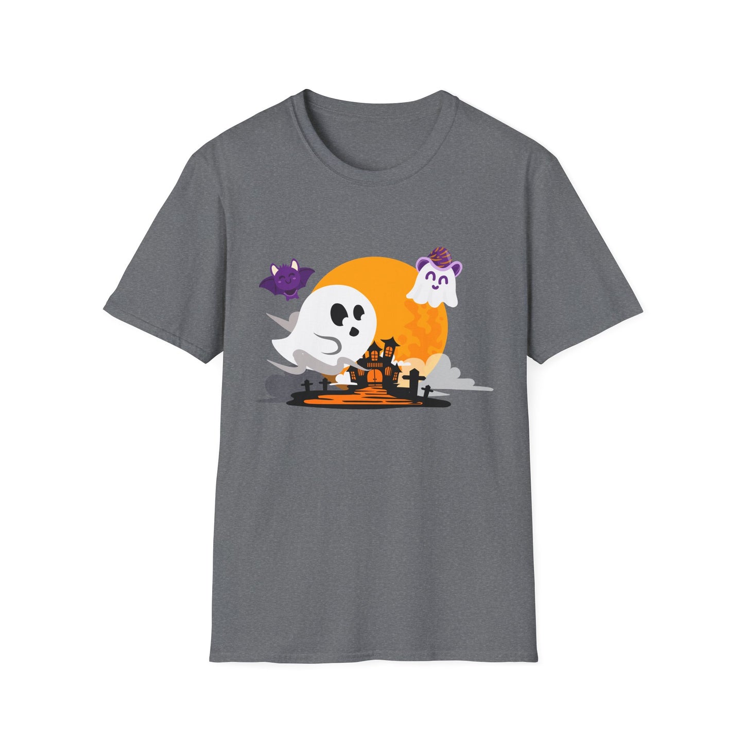 Halloween Ghost T-Shirt, Unisex Softstyle Tee, Spooky Season Shirt, Halloween Costume Top, Fall Festival Apparel