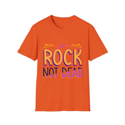 Rock Not Dead Unisex Softstyle T-Shirt | Music Lover Gift, Concert Apparel, Graphic Tee, Casual Wear, Festival Outfit