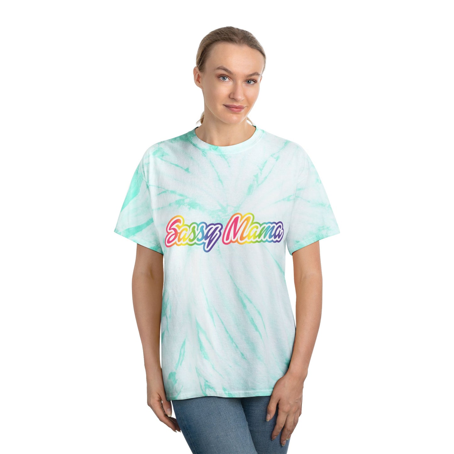 Sassy Mama Tie-Dye Tee - Bright Yellow Fun