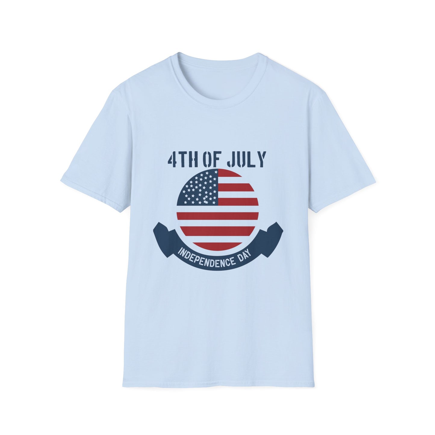 4th of July Unisex Softstyle T-Shirt, Independence Day Tee, Patriotic Shirt, July 4th Celebration Apparel, Summer BBQ Top