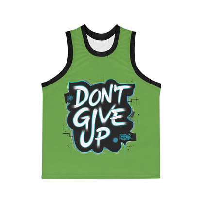 Unisex Basketball Jersey - 'Don't Give Up' Motivational Tank Top, Athletic Wear, Sports Jersey, Gift for Athletes, Fitness Apparel